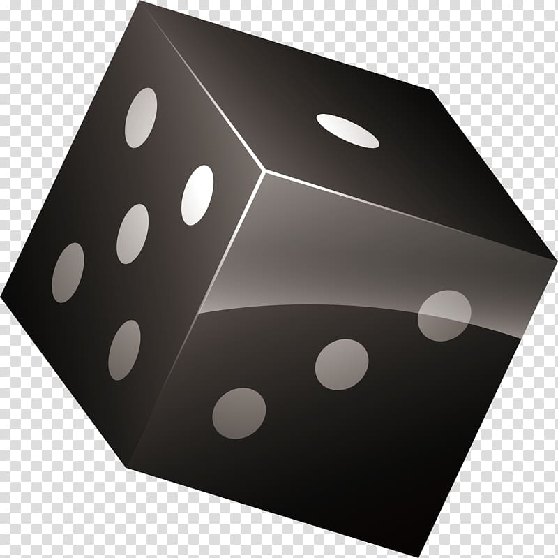 Dice Casino, Black dice transparent background PNG clipart