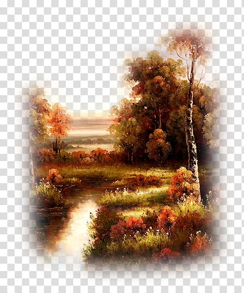 Painting Bagacum Landscape Autumn Nature, painting transparent background PNG clipart