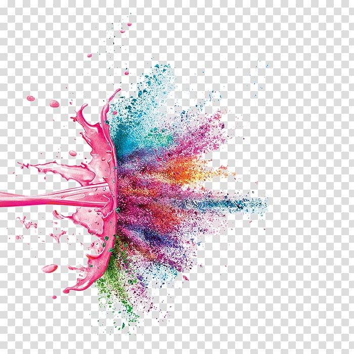 floating colored powders transparent background PNG clipart