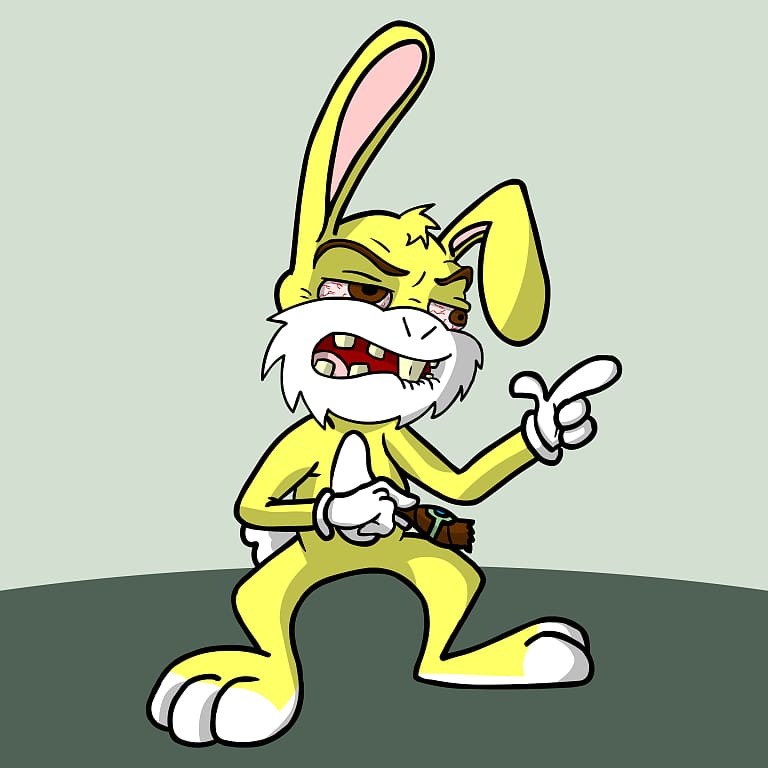 Rabbit Easter Bunny Bellingham Theatre Guild Cartoon , Mean Rabbit transparent background PNG clipart