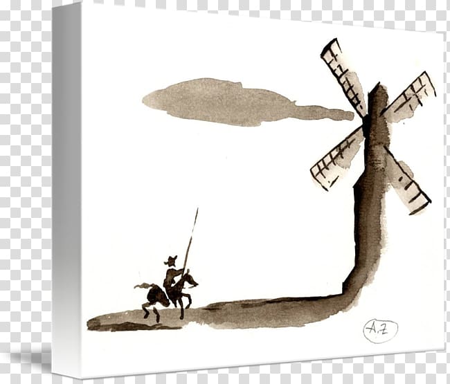 Don Quixote Sancho Panza Windmill, wind transparent background PNG clipart