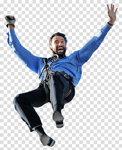 man raising his both hands, Hugh Jackman Falling transparent background PNG clipart