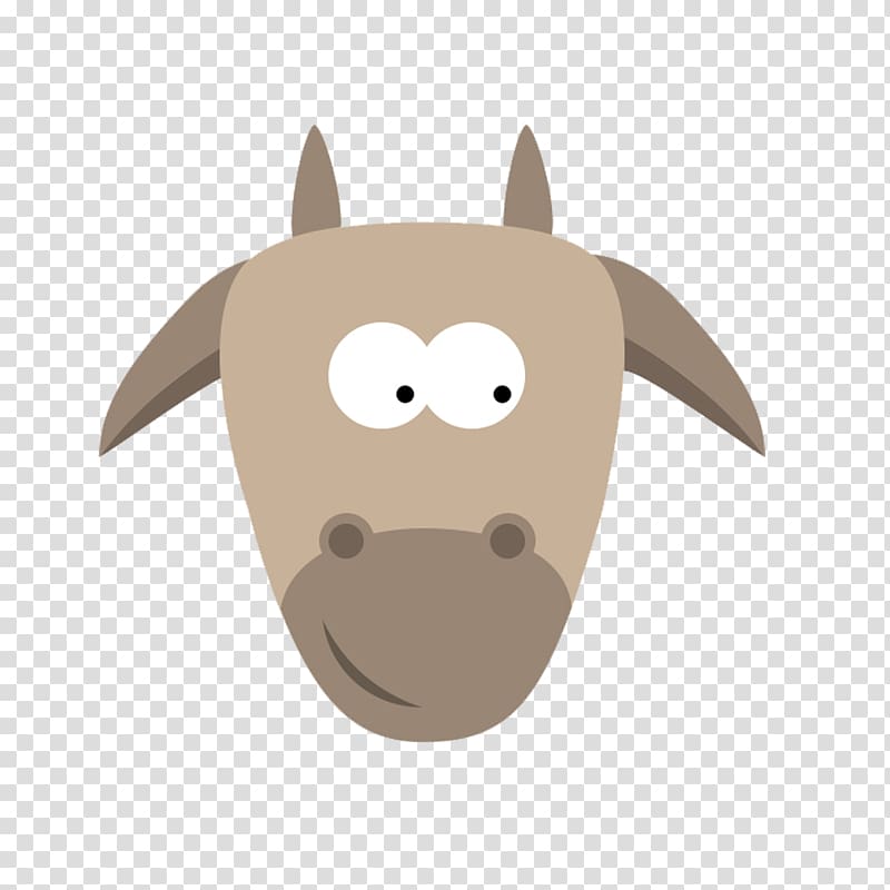 Goat Cartoon Animal, Grey Goat Head pull material Free transparent background PNG clipart