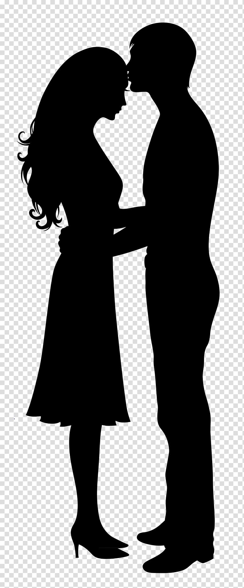 couple silhouette figures transparent background PNG clipart