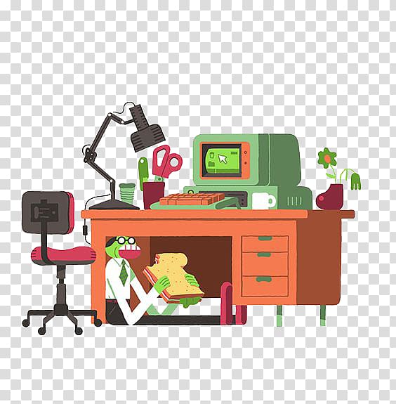 Scientist Illustration, Scientists desk transparent background PNG clipart