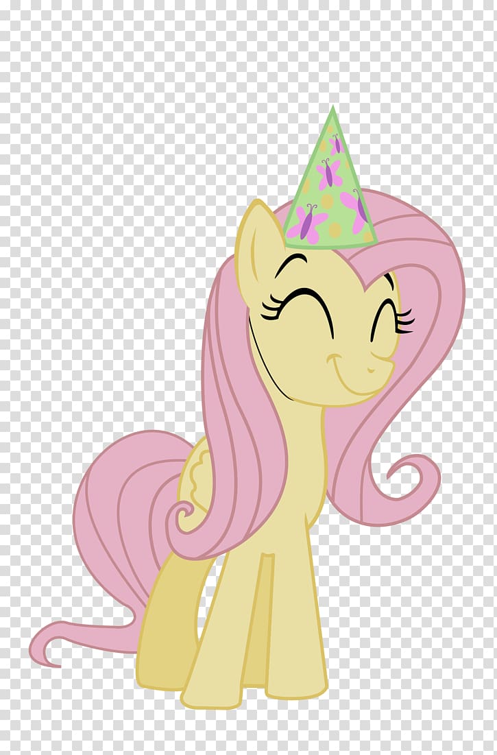 Party Applejack Rarity Fluttershy Pony, birthday hat transparent background PNG clipart