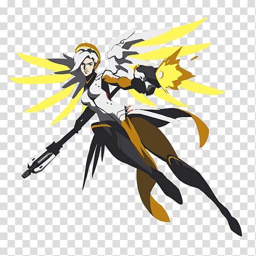 Overwatch League Mercy T-shirt Graffiti, T-shirt transparent background PNG clipart