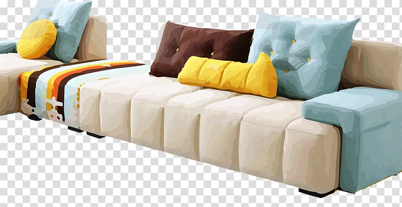 Couch Furniture, Watercolor sofa transparent background PNG clipart