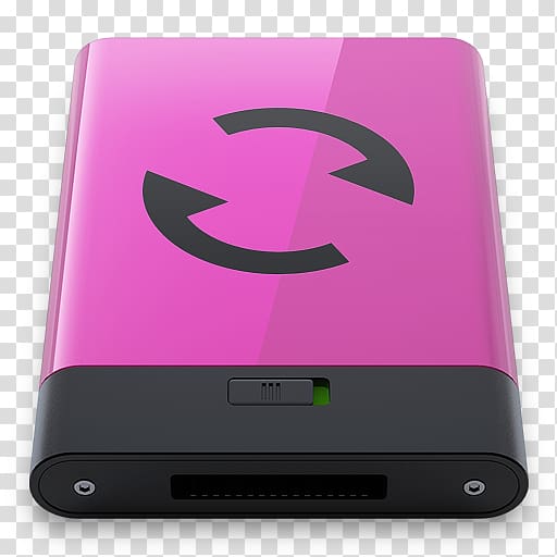 pink and black power bank illustration, pink gadget multimedia, Pink Sync B transparent background PNG clipart