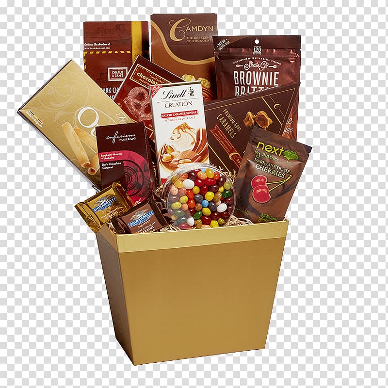 Mishloach manot Food Gift Baskets Hamper, ghirardelli dark chocolate transparent background PNG clipart