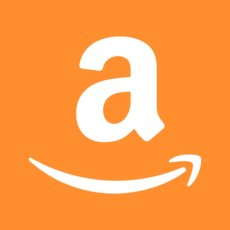 Amazon logo, text symbol yellow graphic design, Amazon transparent background PNG clipart