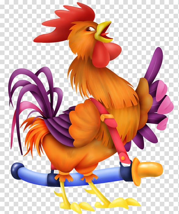 Ded Moroz Old New Year Rooster Chinese astrology, Cock Samurai transparent background PNG clipart