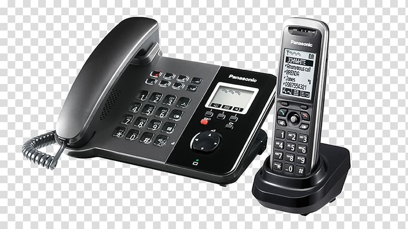 Panasonic KX-TGP550 Cordless telephone VoIP phone Digital Enhanced Cordless Telecommunications, Panasonic phone transparent background PNG clipart