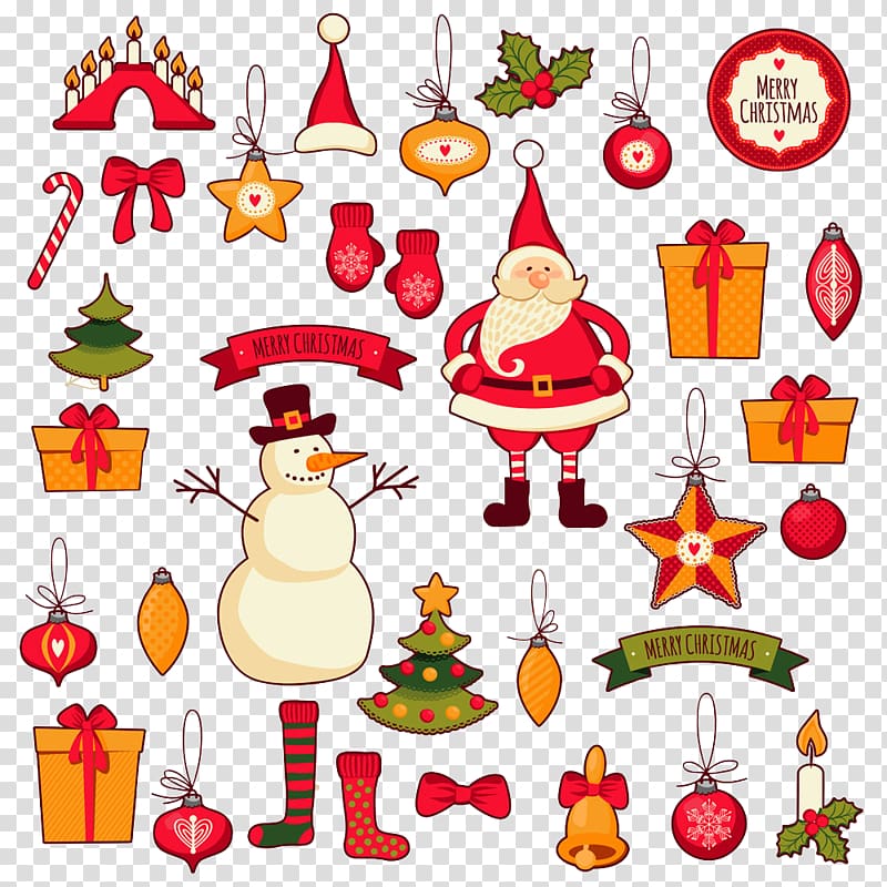Santa Claus Christmas tree Greeting & Note Cards, Christmas element transparent background PNG clipart