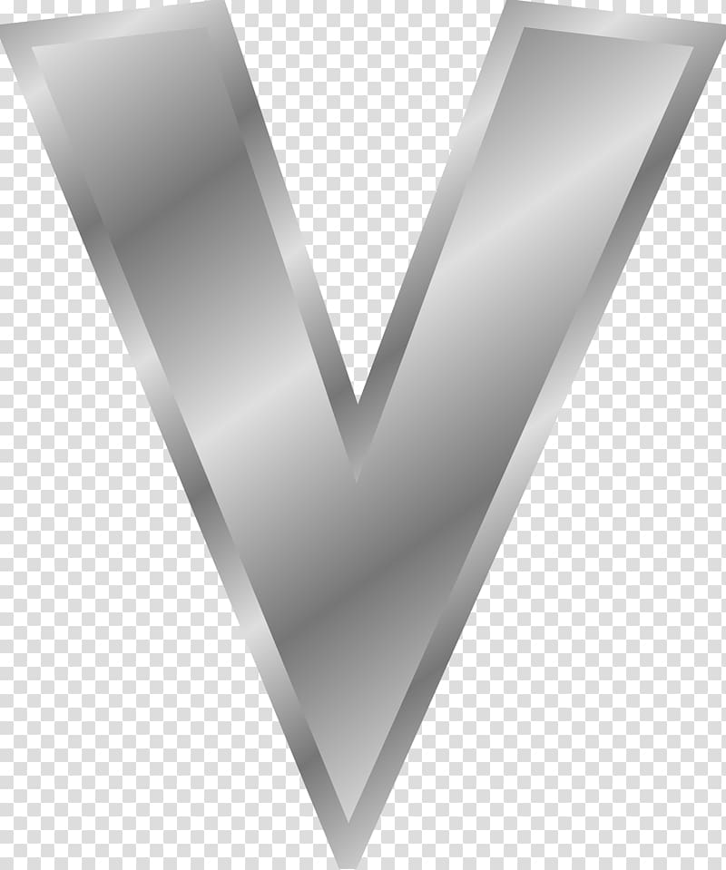 Letter Alphabet V W , Silver transparent background PNG clipart | HiClipart