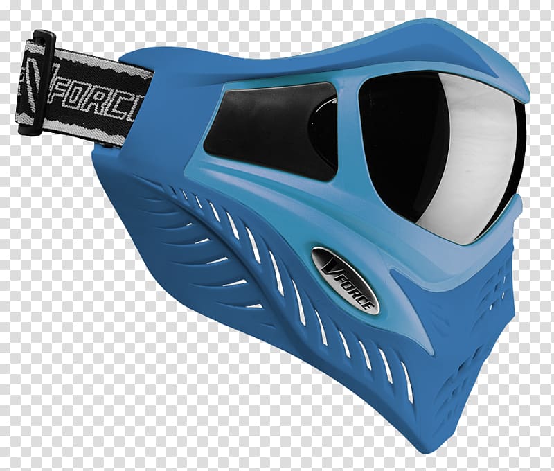 Anti-fog Mask Blue Paintball Goggles, blue and sky color lense flare transparent background PNG clipart