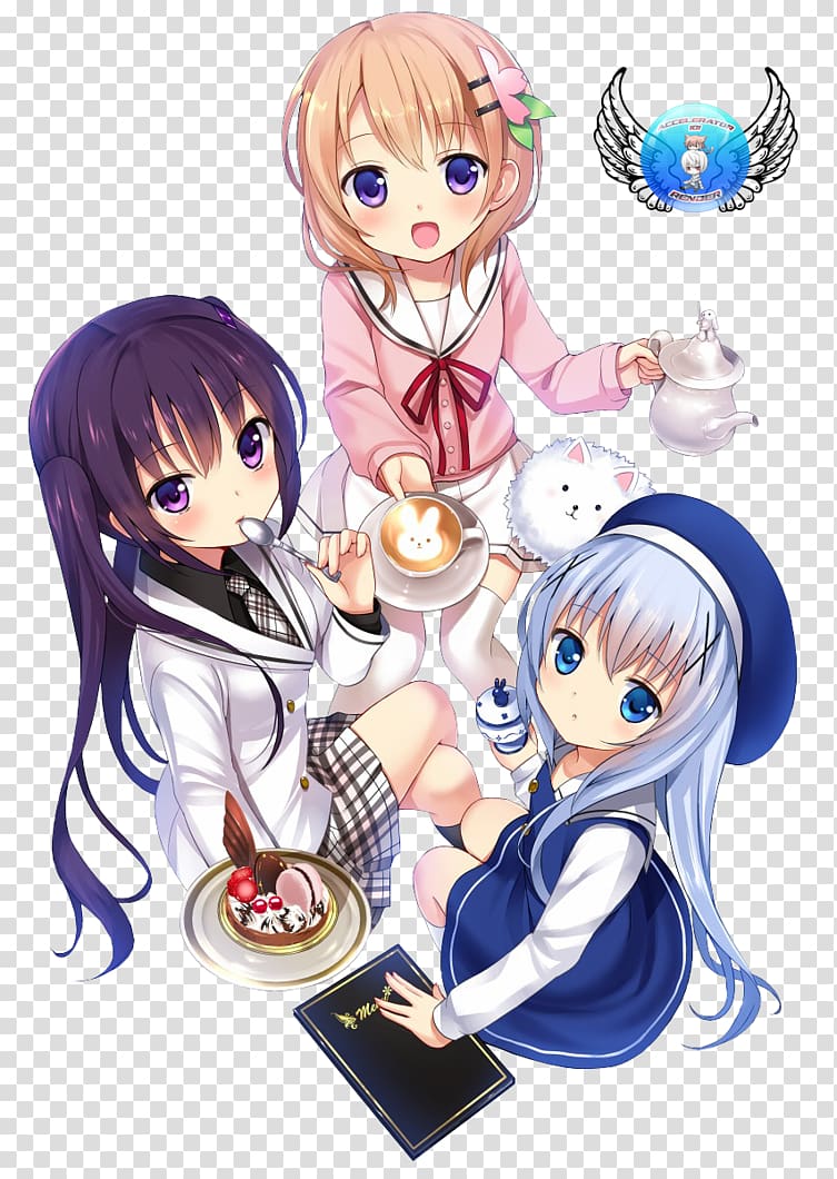 Is the Order a Rabbit? ご注文はうさぎですか? 1 Anime Manga Fiction, Anime transparent background PNG clipart