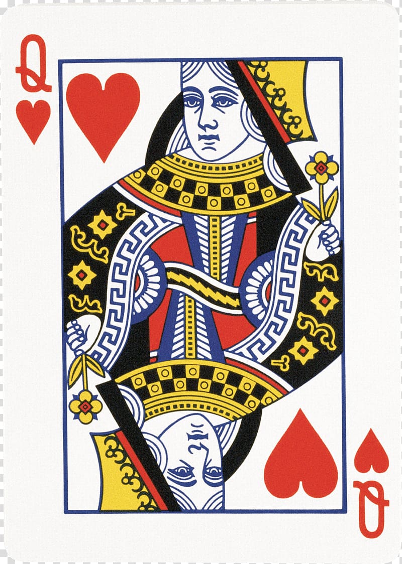 Queen of Hearts Playing card , Playing Cards transparent background PNG clipart