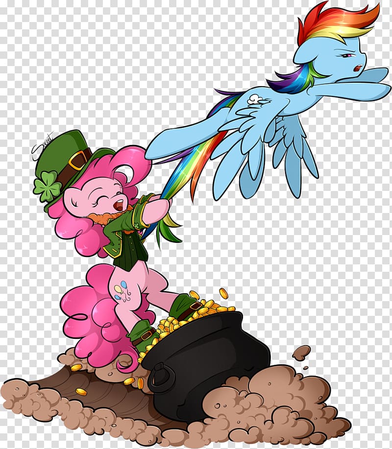 Pinkie Pie Rainbow Dash Art Know Your Meme, pot of gold transparent background PNG clipart