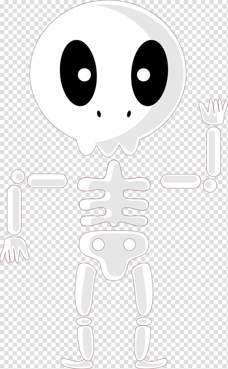 Nose White Pattern, Cute kid skeleton skull white transparent background PNG clipart