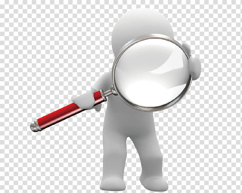 person holding magnifying glass , Quantitative research Data collection Information, The little man holding the magnifying glass transparent background PNG clipart