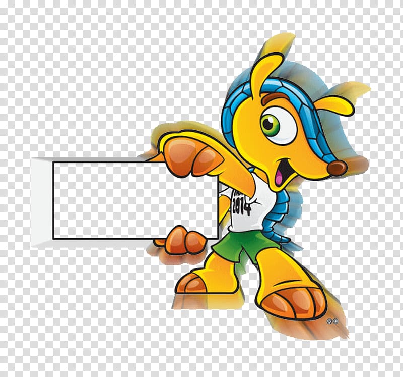 2014 FIFA World Cup Brazil Fuleco Course Mascot, mascote copa transparent background PNG clipart