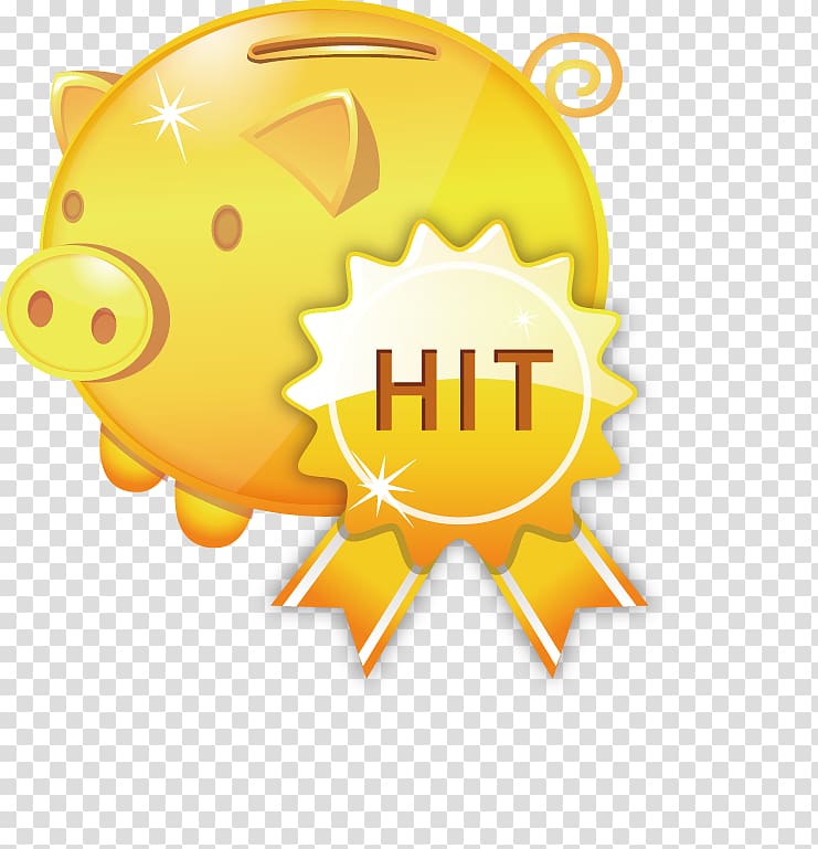 Pig Gold Medal, Beautifully golden pig cartoon transparent background PNG clipart