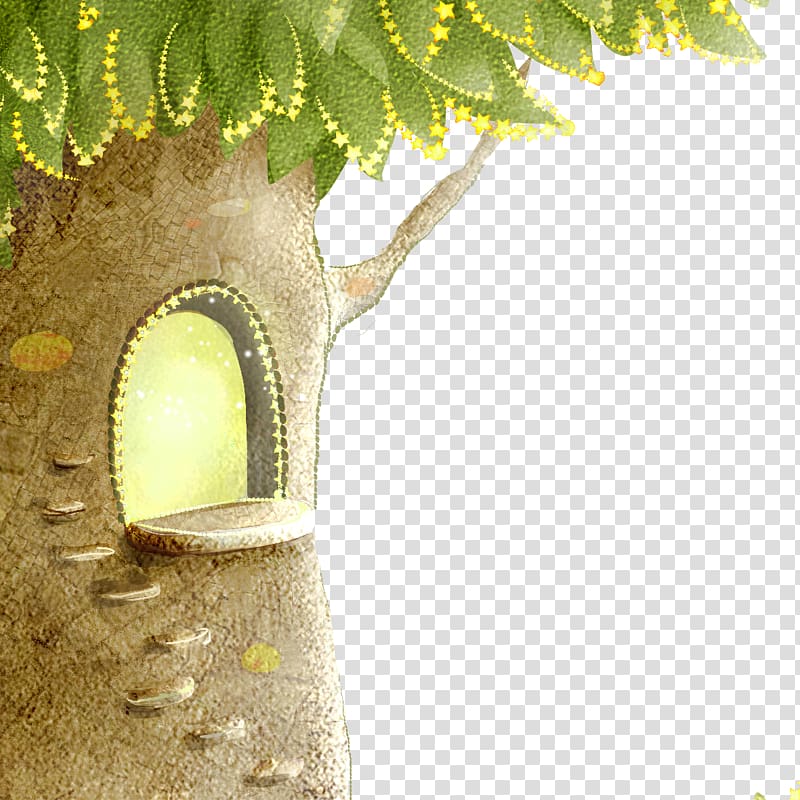 tree , Tree house Wall , Hand-painted tree house transparent background PNG clipart