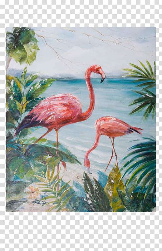 Watercolor painting Flamingo Oil painting, painting transparent background PNG clipart