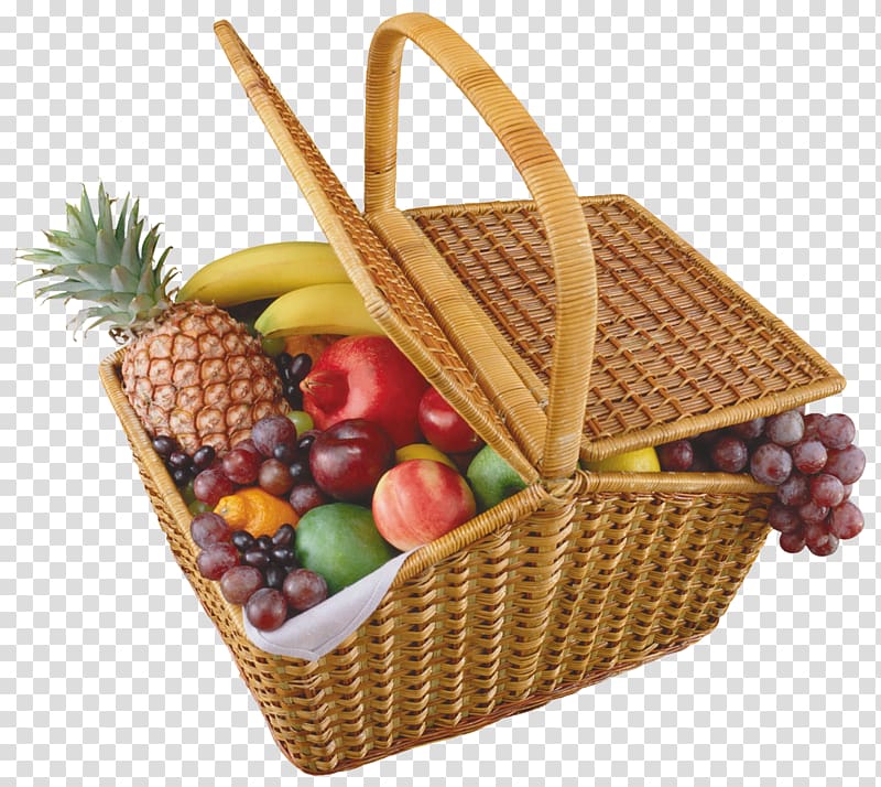Fruit Picnic Baskets , Basket transparent background PNG clipart