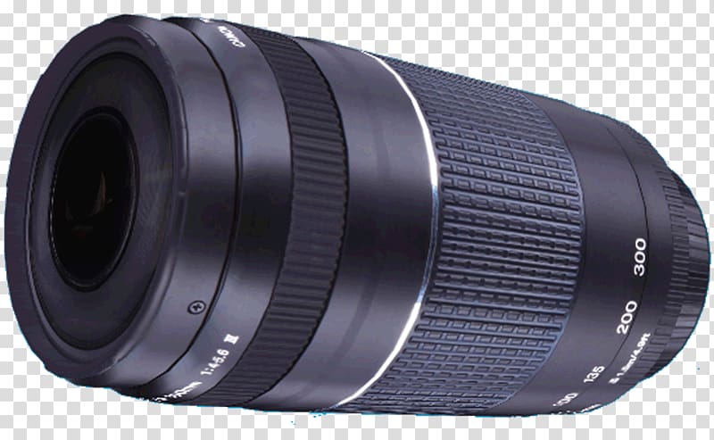 Camera lens Canon EF Tele Zoom 75-300mm f/4-5.6 III USM Teleconverter, Canon Ef 75 300mm F 4 56 Iii transparent background PNG clipart