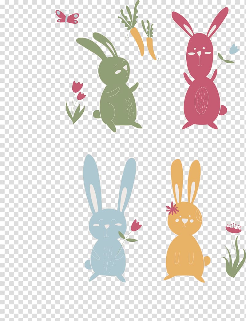 Rabbit Easter Bunny Cartoon, Cartoon bunny transparent background PNG clipart