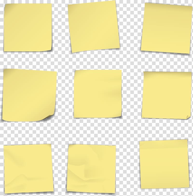 Post-it Note Paper Drawing Yellow, others transparent background PNG clipart