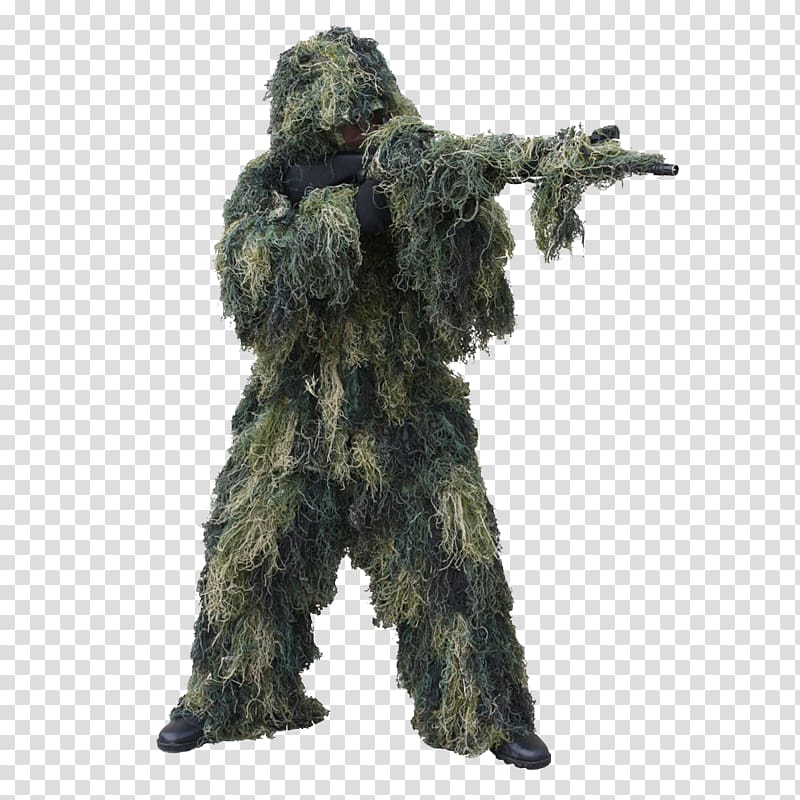 Ghillie Suits Amazon.com Military camouflage U.S. Woodland, woodland transparent background PNG clipart