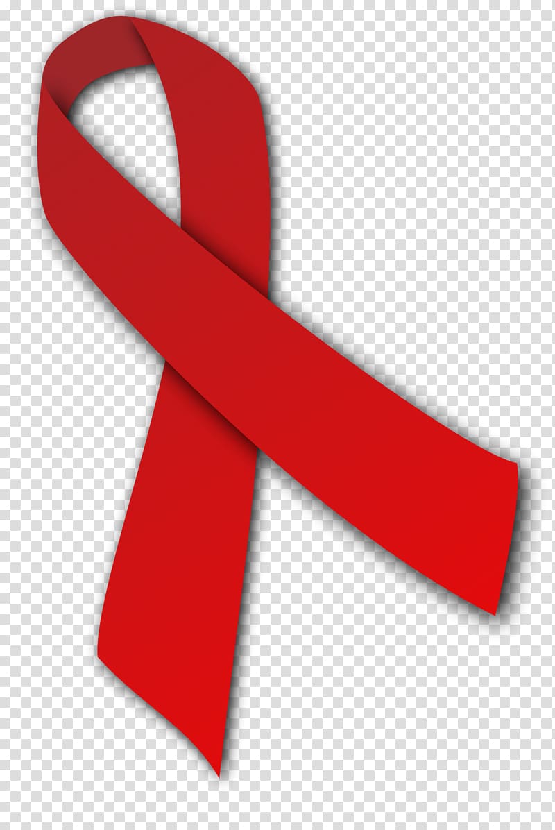 red ribbon illustration, Epidemiology of HIV/AIDS Red ribbon World AIDS Day HIV-positive people, Hiv transparent background PNG clipart