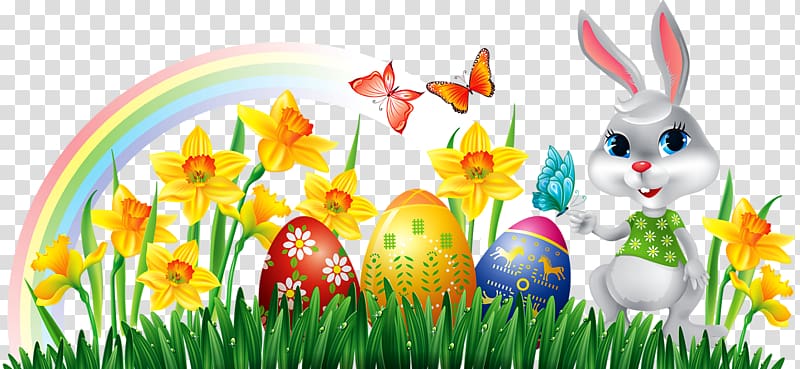 Easter Bunny Easter egg , Bunny Egg Roll transparent background PNG clipart