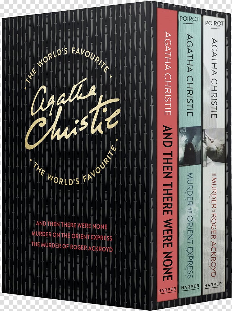 The World\'s Favourite Agatha Christie Book: Volume Three [CentenaryEdition] And Then There Were None The Murder of Roger Ackroyd Hercule Poirot Murder on the Orient Express, book transparent background PNG clipart