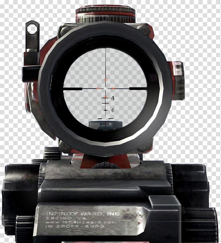 Advanced Combat Optical Gunsight Telescopic sight Reflector sight Call of Duty: Modern Warfare 2, sighting telescope transparent background PNG clipart