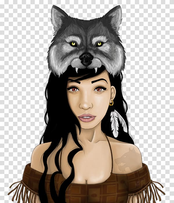 Gray wolf Drawing Native Americans in the United States Art, watercolor wolf transparent background PNG clipart
