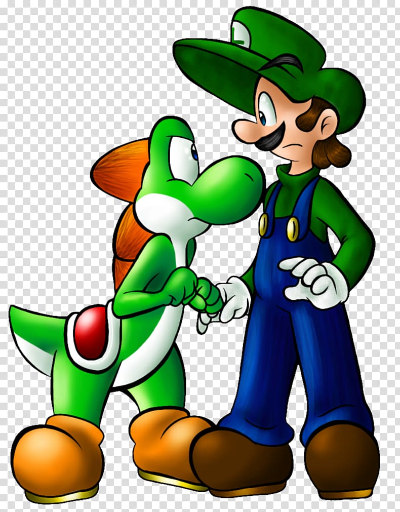 Luigi Mario & Yoshi Super Mario Bros. 3 Drawing, rivalry transparent background PNG clipart