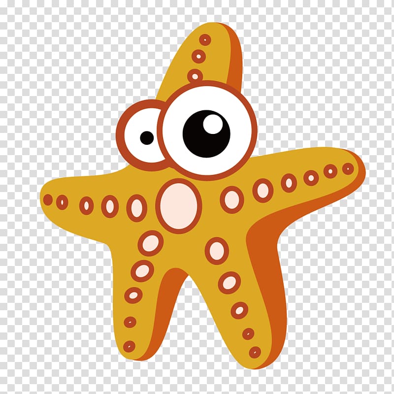 Cartoon Starfish Drawing Illustration, starfish transparent background PNG clipart