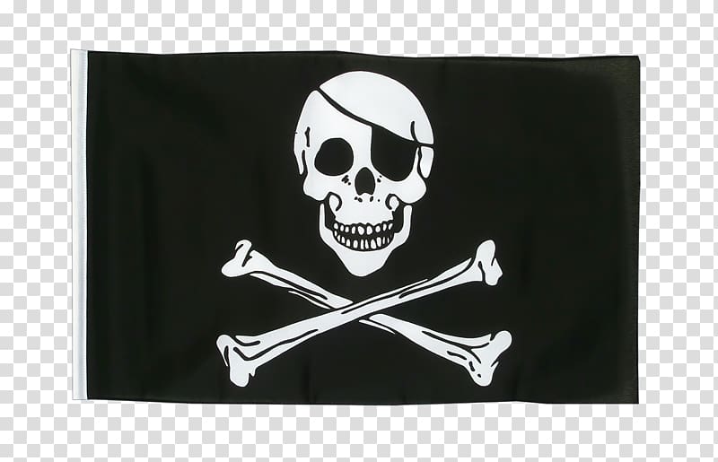 Jolly Roger Flag Skull and crossbones Piracy Eyepatch, Flag transparent background PNG clipart