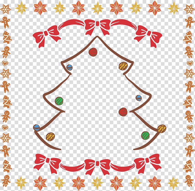 Christmas card Christmas tree Greeting card, Christmas border transparent background PNG clipart