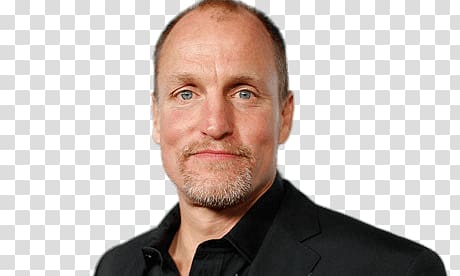man wearing black collared top, Woody Harrelson transparent background PNG clipart