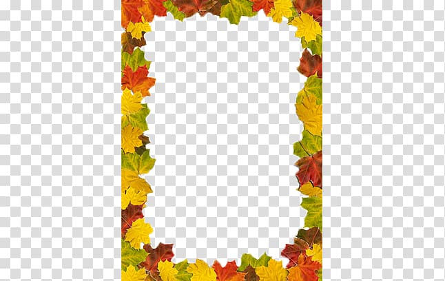 autumn leaves border transparent background PNG clipart