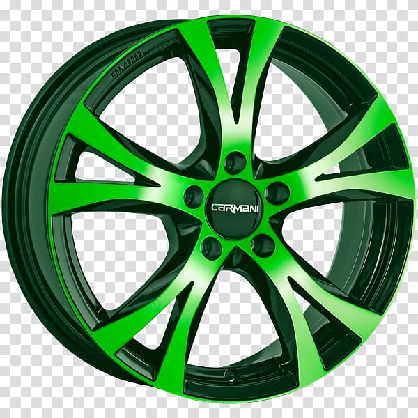 Autofelge ET Bolt circle Alloy wheel Gold, Neon green transparent background PNG clipart