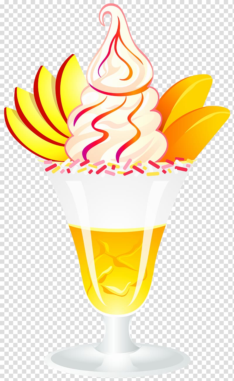 Sundae Ice cream Peaches and cream Dessert , ice cream cone transparent background PNG clipart
