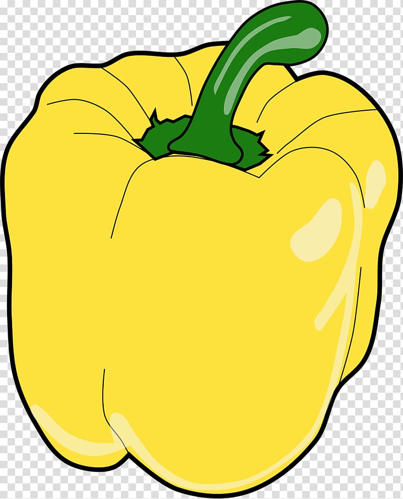 Bell pepper Yellow Capsicum , pepper transparent background PNG clipart