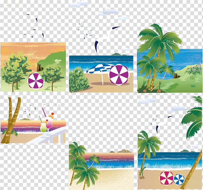 Poster Beach Illustration, Beach transparent background PNG clipart
