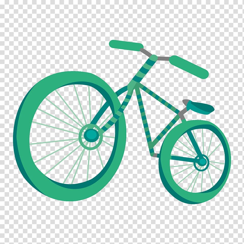 Bicycle pedal Bicycle wheel Bicycle frame Drawing, Hand-painted cartoon bike transparent background PNG clipart